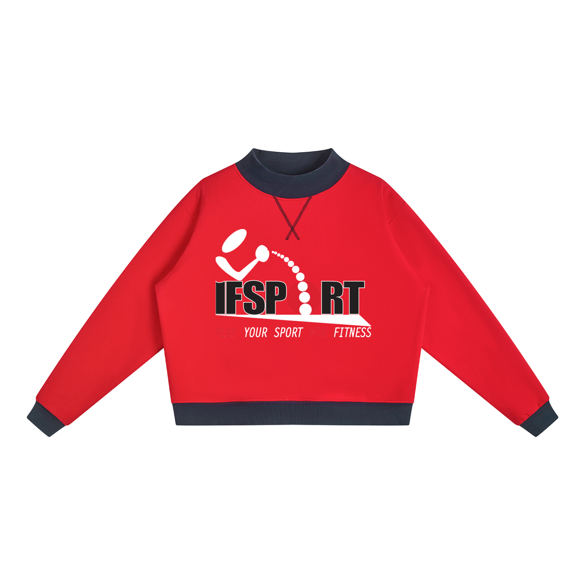 Women’s Mock Neck Crewneck Sweatshirt