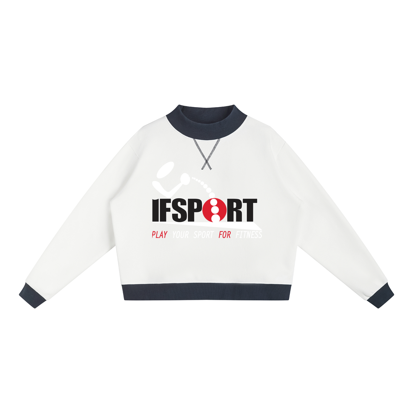 Women’s Mock Neck Crewneck Sweatshirt