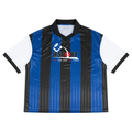 Unisex Boxy Striped Collared Soccer Jersey