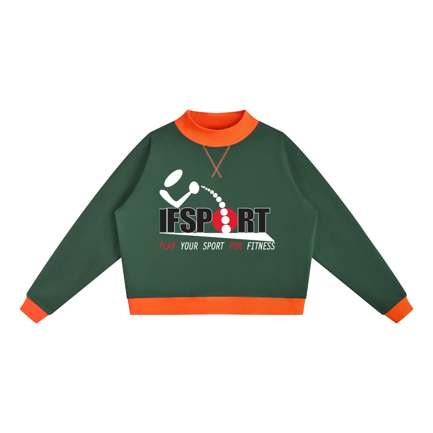 Women’s Mock Neck Crewneck Sweatshirt