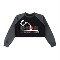 Raw-Hem Color-Block Raglan Crop Sweatshirt