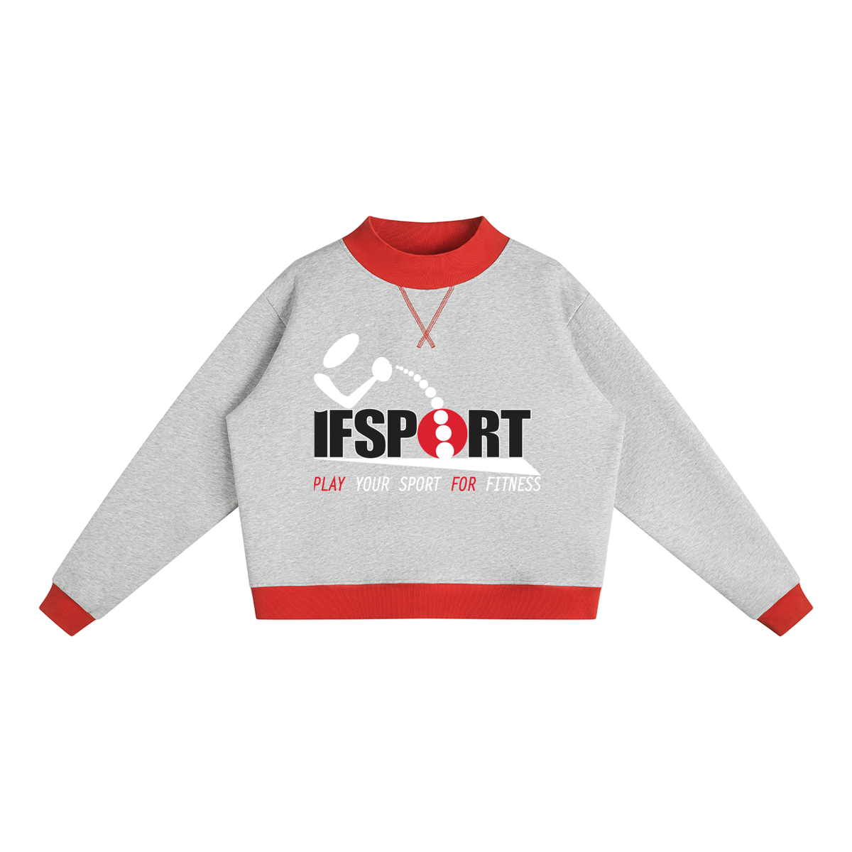 Women’s Mock Neck Crewneck Sweatshirt