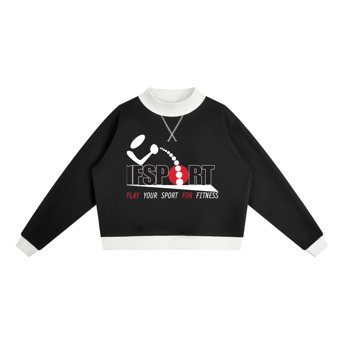Women’s Mock Neck Crewneck Sweatshirt